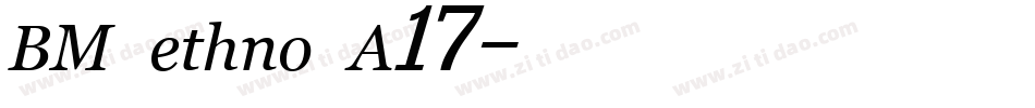 BM ethno A17字体转换